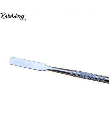 Rolabling 7.2 Pro Stainless Steel Makeup Spatula Double Sided Cosmetic Stirring Rod Nail Art Manicure Tool - Size 2 - Buy Online on SooperMarket.com