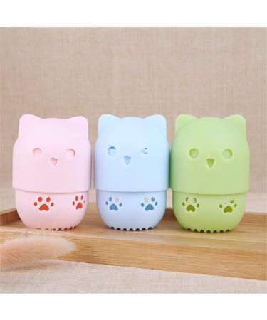 U-K 1 Pc Silicone Makeup Sponge Holder Cat Shaped Travel Case Foundation Sponge Carrying Bag Beauty Blender Holder Capsule Cosmetic Sponge Drying Rack (Random Color) Nice Design as shown - Buy Online on SooperMarket.com