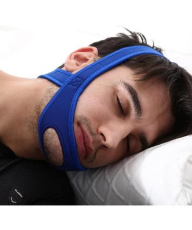 Adjustable Breathable Anti Snoring Chin Strap - Blue - for Men and Women - Buy Online on SooperMarket.com