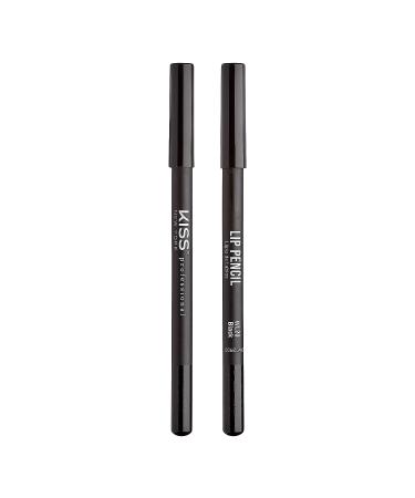 kiss New York Professional Creamy Lip Liner in Black - Long-Lasting Lip Color, Water-Resistant Lip Makeup - Buy Online on SooperMarket.com
