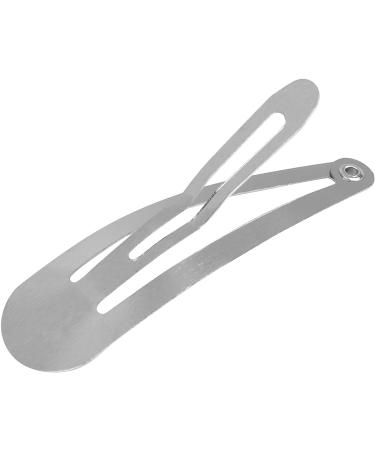 100-Pack Silver Snap Clips for Hair Styling - No Slip Metal Barrettes for Women, Girls, Toddlers - Salon Quality Hair Pins for Art, Crafts, DIY Projects - 1.9 x 0.5 Inches - Buy Online on SooperMarket.com