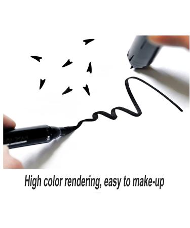 SUMEITANG 2 PCS Black Liquid Eyeliner - Cat Eye Stamp Winged Liner Pen Set for Long-Lasting, Waterproof & Smudgeproof Makeup - Buy Online on SooperMarket.com