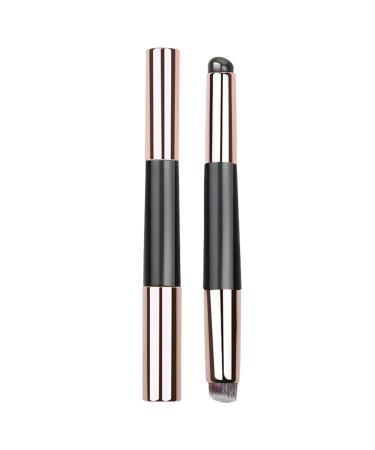 Veeteah Lipstick Applicator - Reusable Lip Gloss Applicator - Multi-purpose Lipstick Gloss Makeup Brush Tool Soft Double-Head Lip Oil Brush with Lid for Women and Girls Black