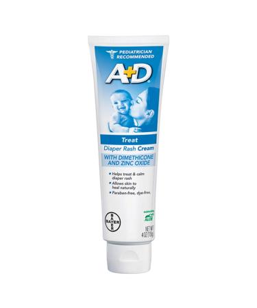 A+D Zinc Oxide Diaper Rash Cream with Aloe 4 oz (Pack of 5) - Soothing Protection for Baby's Skin - Buy Online on SooperMarket.com