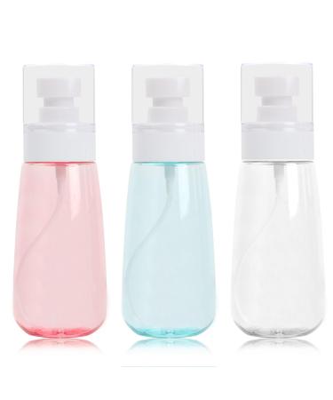 3 Pack Travel Spray Bottle Small Spray Bottle Travel Size Leak Proof Refillable Fine Mist Spray Bottle Mini Spray Bottles Fine Mist Empty Travel Bottle Set for Perfume Essential Oils (60ml)