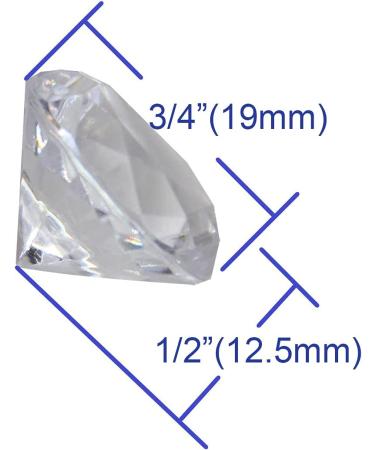 Clear Acrylic Diamond Vase Fillers - 180 pcs 3/4 Inch for Wedding Party Decoration - Buy Online on SooperMarket.com