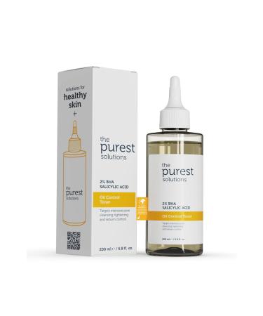 The pureest solutions fat -controlling facial water (2% bha salicylic acid) - fat and pore -balancing facial water for scoured and acne -tendered skin - targeted blackhead formula (200 ml)