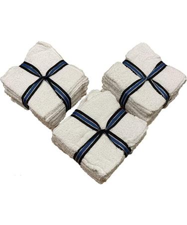100% Cotton White Washcloths 11x11 inch (24 Pack) | Lightweight & Absorbent for Home, Salon, Gym, Motel, Auto Detailing & More - Commercial Grade Economy - Buy Online on SooperMarket.com