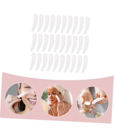 100pcs Spoon Cream Spoon Tool Face Care Products Mini Spoon Face Spatula Makeup Spatula Eye Cream Spoon Face Cream Spoon Applicator for Eye Cream Scraper 5.50X1.50X0.10CM White - Buy Online on SooperMarket.com