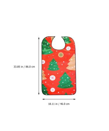 KESYOO Adult Christmas Bib Lovely Tree Pattern Bib Waterproof Bib Old Man Eating Bib for Christmas Holiday Party Supplies - Buy Online on SooperMarket.com