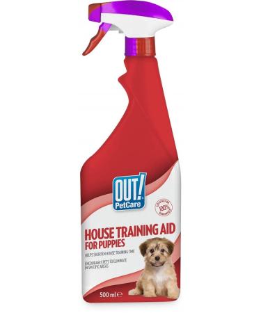 OUT! Indoor and Outdoor Dog and Puppy Training Spray | House-Training Aid| 500ml 500 ml (Pack of 1)