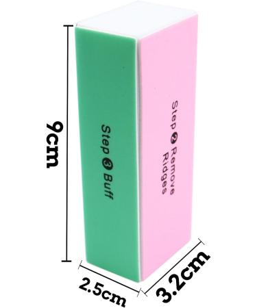 2Pcs 4-Sided Nail Buffer Professional Nail Buffer Block Manicure Sanding File for Natural Nails Acrylic Nail Polishing Nails - Buy Online on SooperMarket.com