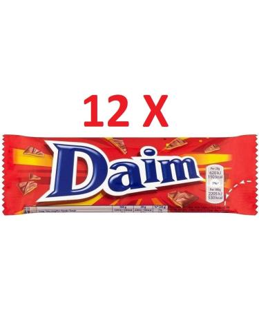 Irresistible Daim Chocolate Bar 28 g PACK of 12 - Famous Chocolate Bar from Sweden - | Perfect Sweet Gift Idea for any Occasion - Christmas Birthday sold by Swiss+ - Buy Online on SooperMarket.com