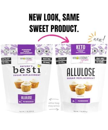 Wholesome Yum Besti Keto Powdered Allulose Sweetener - 16 oz - Non GMO Zero Carb Confectioner's Sugar Substitute - Buy Online on SooperMarket.com