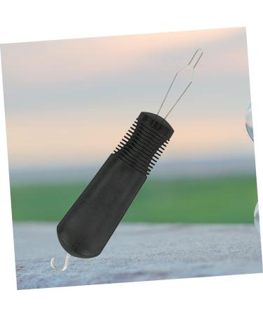 Button Hook Helper 6 Pcs Puller Zipper Helper Pull for Dresses Dressing Hook Button for Clothes Sticky Hooks for Hanging Rope Tab Black 18.4*3.2cm Black - Buy Online on SooperMarket.com