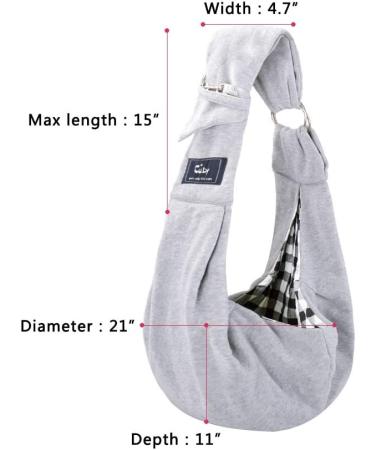 Cuby Pet Shape Turnable - Soft Hands-Free Carrier with Side Pockets for Small Dogs Puppies Cats & Rabbits - Gray 1 Pack - Buy Online on SooperMarket.com