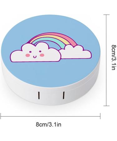 Rainbow Cloud Contact Lens Travel Kit Portable Cute Contact Box with Mirror for Daily Outdoor - Buy Online on SooperMarket.com