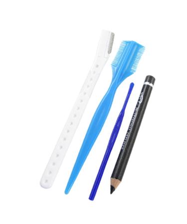 Ruilogod 4pcs Eyebrow Razor Comb Ear Cleaner Makeup KITS