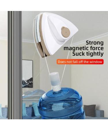 Magnetic Glass Window Cleaning Tool Double Sided Household Special Window Cleaner Automatic Water Discharge Double-layer Wiper Red 8-15mm - Buy Online on SooperMarket.com