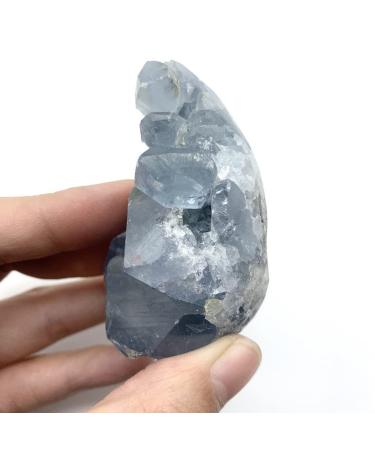 Specimen Healed 1pc Small Size Natural Blue Celestite Crystal Cluster Raw Stones Ornaments Crystal Stones Purification Gifts Ore As a Gift
