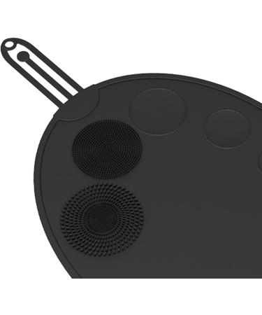 Brush Cleaning Mat Scrubber Mat Multipurpose Portable Washing Tool Silicone Brush Cleaning Mat for Daily Use Eye Brush black - Buy Online on SooperMarket.com
