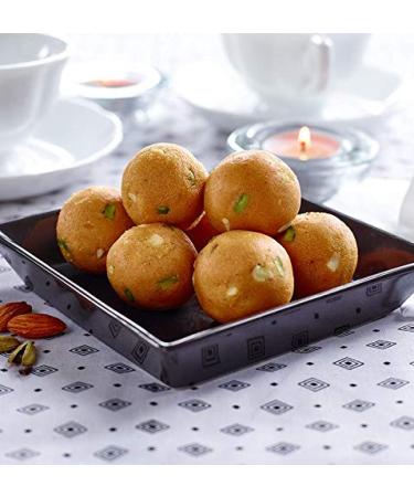 Nanak Besan Ladoo 500g - Indian Delicacy Sweets Gift Box for Diwali, Eid, Navratri, Holi, Rakhi - Buy Online on SooperMarket.com