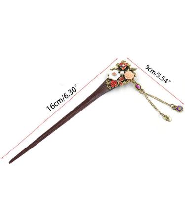Frcolor Wooden Hair Pin Chinese Hair Sticks with Tassel Retro for Women Hair Styling Colorful - Buy Online on SooperMarket.com
