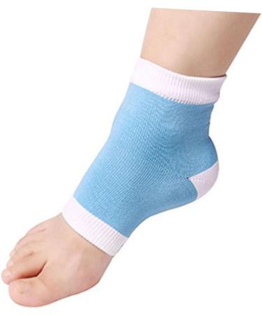 minkissy Socks Moisturizing Heel Socks for Cracked Heels Blue Open Toe spa Gel Socks for Lotion Overnight toeless spa Socks Vented Heel Socks Foot Cover Men and Women Protector Spa - Buy Online on SooperMarket.com