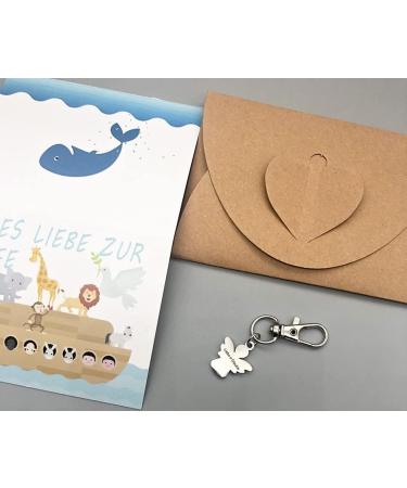 Guardian Angel Keychain & Folding Card Perfect Baptism Gift for Boys & Girls | Celebrate with Noah's Ark Design - Buy Online on SooperMarket.com