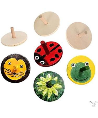 Liuer 24pcs Wooden Roundabout Toy Set - Perfect Children's Birthday Guest Gifts - Eco-Friendly Wooden Circle in Assorted Paint Colors - Buy Online on SooperMarket.com