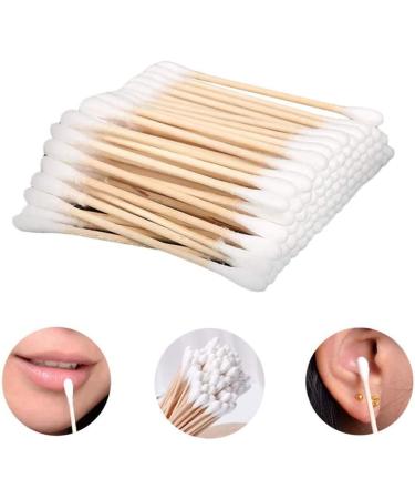 Toruiwa Double-Ended Cotton Swabs - Wooden Sticks for Makeup Removal Ear Cleaning & Wound Care - 100 Pieces - 8.5 x 2 x 7 cm - International Shipping Available - Buy Online on SooperMarket.com