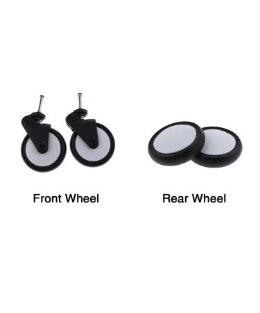 Buggy Wheel Pair - 360-Degree Flexible Stroller Accessories for Yoyo & Vovo - Robust Rubber Front & Back Wheels - Buy Online on SooperMarket.com