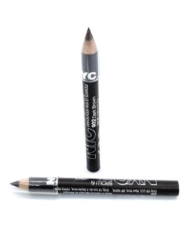 NYC Brow and Liner Pencil Set - Dark Brown (1 Pair) | Enhance Your Brow and Eye Makeup - Buy Online on SooperMarket.com