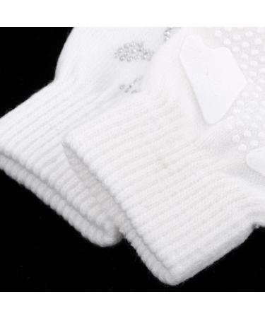 Leeadwaey Ice Skating Gloves for Girls & Women - Magic Stretch Black Flower & Snowflake Styles - Kids to Adult Sizes - Buy Online on SooperMarket.com