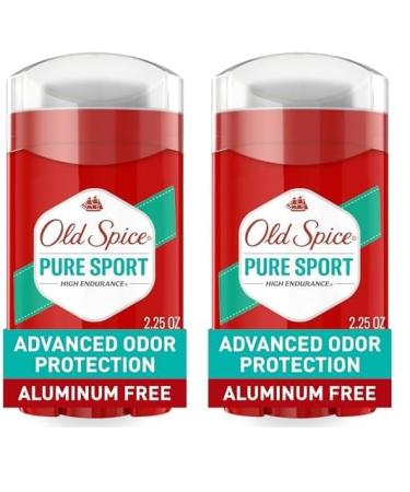 Old Spice High Endurance Deodorant for Men Pure Sport Scent 2.25 oz (Pack of 2)