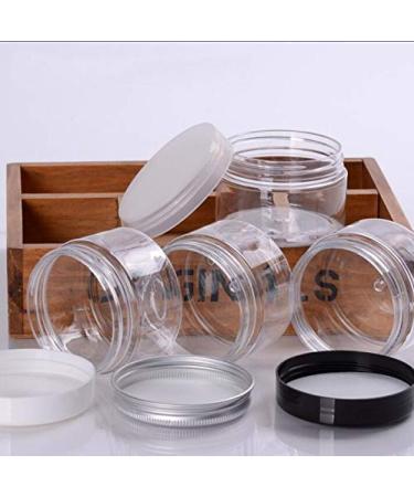 120 ml Plastic Cosmetic Containers with Silver Aluminum Caps - Pack of 6 | Perfect for Creams Lotions Ointments & Makeup - Buy Online on SooperMarket.com