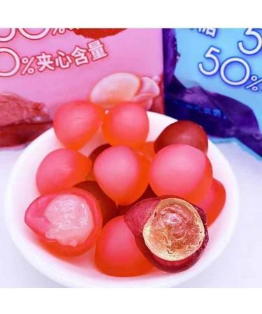 Mango peeling fruit fudge 70g/bag 50% white peach grape litchi fruit juice content soft candy chewing gummies healthy candy snack wedding candies casual desserts snacks gift (Purple grape 10bag) Purple grape 10bag - Buy Online on SooperMarket.com