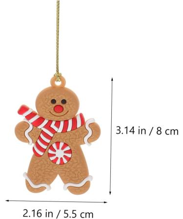 HOMSFOU 24 Pcs Gingerbread Man Ornament Xmas Gingerbread Man Figurine Gingerbread Ornaments Holiday Gingerbread Man Christmas Tree Ornaments Christmas Party Decoration Pvc Gift Household As Shownx2pcs 8X5.5CMx2pcs - Buy Online on SooperMarket.com