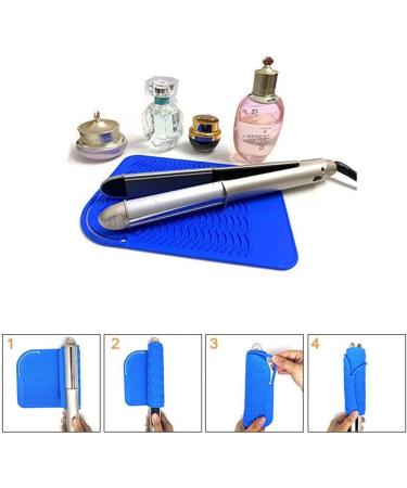 Dajidafu Flat Iron Mat Safe Protective Mats Hairstylist Accessories Grip Storage Pouch Simple Heat Resistant Pad for Protect - Buy Online on SooperMarket.com