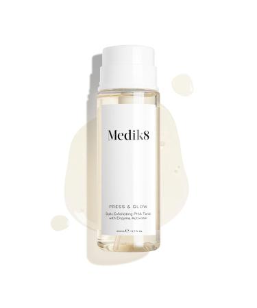 Medik8 Press & Glow - Daily PHA Exfoliating Facial Toner - Smooths Skin Surface & Boosts Skin Radiance - All Skin Types - 200ml