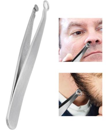 Nose Hair Tweezers Stainless Steel Round Tip Face Hair Remover Eyelash Eyebrow Tweezers Professional Tweezers - Buy Online on SooperMarket.com