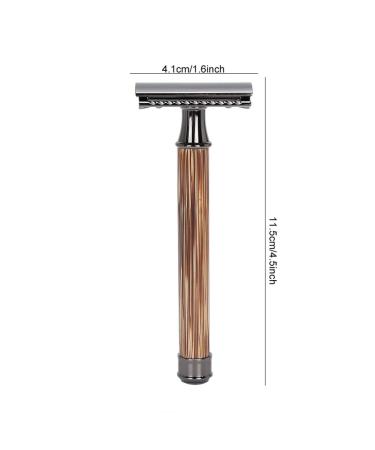 Ankroyu Men's Beard Trimmer - Portable Manual Razor with Bamboo Grip - Adjustable Beard & Body Shaving Tool - Buy Online on SooperMarket.com