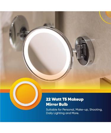 T5 22W Circular Bulb Replacement for Zadro 7-in Surround Light by Technical Precision Replacement Bulb for Lighted Mirror / Makeup Mirror - G10Q-4 4-Pin Base - 6500K Cool Daylight - 12000 Hours - Buy Online on SooperMarket.com