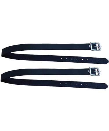 DASNTERED Spur Strap 2 Pcs PU Leather Horse Riding Straps with Adjustable Buckle Riding Sports Accessories black - Buy Online on SooperMarket.com