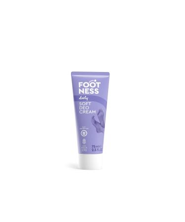 FOOTNESS Soft Deo Foot Cream - 3 in 1 for soft moisturized and deodorized feet. For silky soft feet (75 ml)