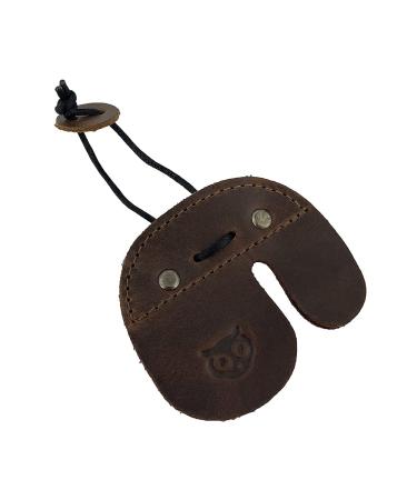 Hide & Drink Rustic Leather Archery Finger Tab Protect Guard for Recurve Bows Fingers Protector Shooting Practice Gear Sports & Outdoors Handmade Bourbon Brown Right Handed