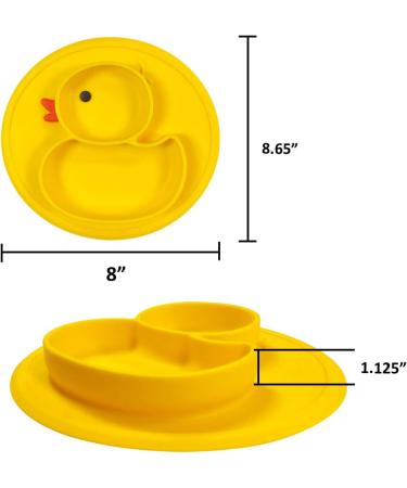 Wrapables Silicone Duck Baby Placemat with Suction Food Plate - Buy Online on SooperMarket.com