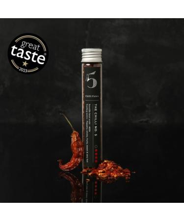 Dried Chilli No. 5 Flakes - 15g Glass Tube by Chilli No. 5 - Buy Online on SooperMarket.com