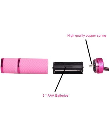 Anself Mini UV Gel Curing Lamp Handheld Nail Dryer Flashlight - 9 LEDs 395nm UV Detector for Facial M-ask - Buy Online on SooperMarket.com