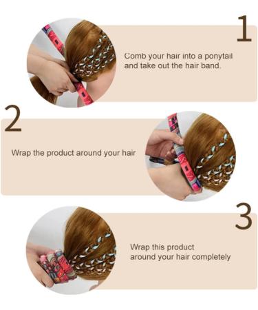 Spiral Lock Hair Tie Bendable Hair Bands Ethnic Style Hair Ropes Ties Horsetail Headband Colorful Dreadlocks Long Ponytail Holders Hair Accessories - Buy Online on SooperMarket.com